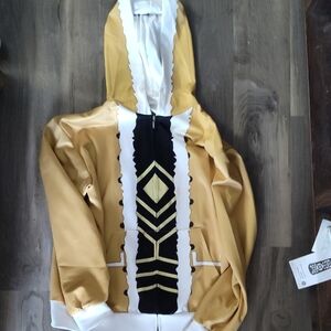 Yellow and Black Hooded Jacket